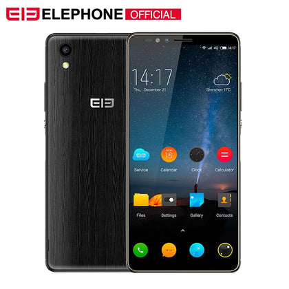 Elephone A2 5.47" 18: 9 Mobile Phone Android 8.1 MT6580 Quad Core HD+ 1GB 8GB 8MP+2MP Fingerprints ID Smartphone
