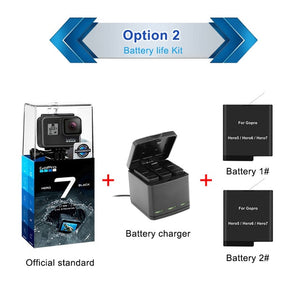 Original GoPro HERO 7 Black Waterproof Action Camera 4K Ultra HD Video 12MP Photos 1080p Live Streaming Go Pro Hero7 Sports Cam